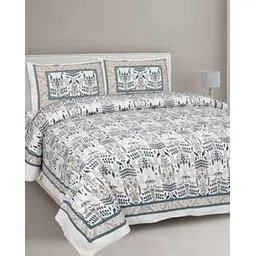jaipur fabric 240 TC Cotton Double Bedsheet with 2 Pillow Covers-picture-32
