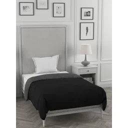 JAIPUR FABRIC Black & Grey Microfiber Heavy Winter 250 GSM Single Bed Comforter-picture-28