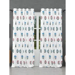 JAIPUR FABRIC Grey & Blue Floral Window-picture-18