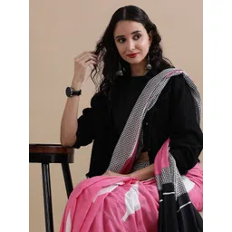 Jaipur Kurti Abstract Printed Pure Cotton Saree-picture-37