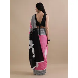 Jaipur Kurti Abstract Printed Pure Cotton Saree image 3