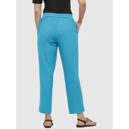 Jaipur Kurti Aqua Blue Cotton Pants image 2