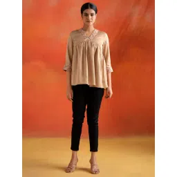 Jaipur Kurti Beige A-Line Top-picture-32