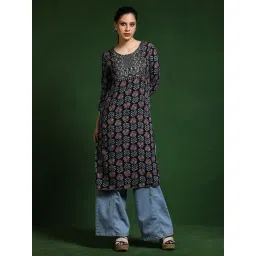 Jaipur Kurti Black Kurtakurtis-picture-21