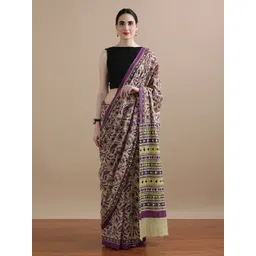 Jaipur Kurti Floral Printed Pure Cotton Saree-picture-38