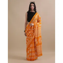 Jaipur Kurti Floral Printed Pure Cotton Saree-picture-12