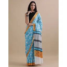 Jaipur Kurti Floral Pure Cotton Saree-picture-26