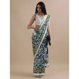 Jaipur Kurti Floral Pure Cotton Saree-picture-23