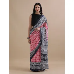 Jaipur Kurti Floral Pure Cotton Saree-picture-28