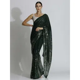 Jaipur Kurti Green Embellished Sarees-picture-20