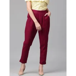 Jaipur Kurti Maroon Solid Pants-picture-46