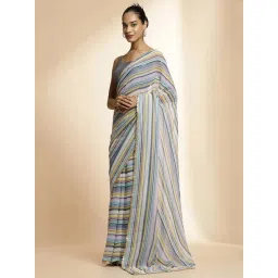 Jaipur Kurti Multicolored Embellished Saree With Unstitched Blouse-picture-11