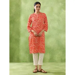 Jaipur Kurti Orange Viscose Rayon Printed Kurti-picture-48