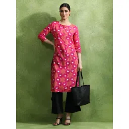 Jaipur Kurti Pink Printed Kurta-picture-16