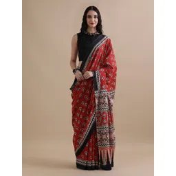 Jaipur Kurti Pure Cotton Floral Printed Saree-picture-28