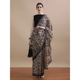 Jaipur Kurti Pure Cotton Floral Printed Saree-picture-29