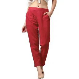 Jaipur Kurti Red Solid Pants-picture-13