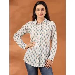 Jaipur Kurti Turquoise Printed Shirt-picture-45