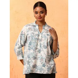 Jaipur Kurti Women Floral Print Cotton Top-picture-31