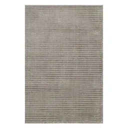 Grey Solid Wool 5 ft x 7 ft Hand Woven Carpet by Jaipur Rugs-picture-24