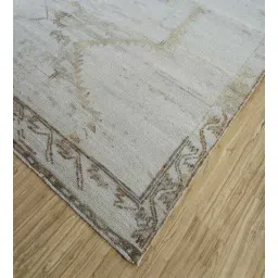 Ivory Abstract Wool 8 ft x 10 ft Hand Knotted Carpet-image-18