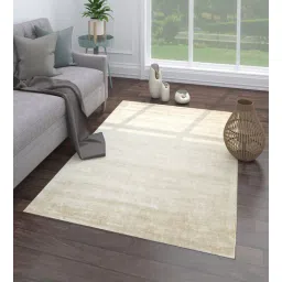 jaipur rugs Beige Solid Viscose 4'6 ft X 6'6 ft Hand Woven Rectangle Carpet-picture-29