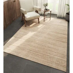 jaipur rugs Beige Solid Wool 6 ft X 9 ft Hand Woven Carpet-picture-20