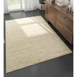 jaipur rugs Beige Solid Wool 6 ft X 9 ft Hand Woven Carpet-picture-16