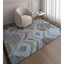 jaipur rugs Blue Geometrical Wool 5 ft X 7'6 ft Flat Weaves-picture-19