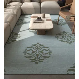 jaipur rugs Blue Geometrical Wool 5 ft X 8 ft Flat Weaves-picture-35