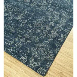 jaipur rugs Blue Persian Wool 9 ft x 12 ft Hand Knotted Carpet-picture-12
