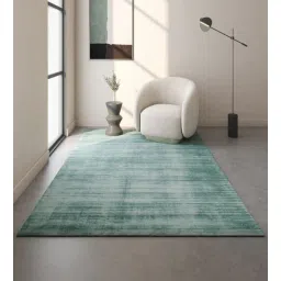 jaipur rugs Blue Solid Viscose 5 ft X 7 ft Hand Woven Rectangle Carpet-picture-15