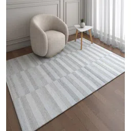 jaipur rugs Ivory Abstract Wool and Viscose 5 ft X 8 ft Flat Weaves-picture-10