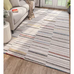 jaipur rugs Ivory Abstract Wool and Viscose 5 ft X 8 ft Hand Tufted Rectangle Carpet-picture-12