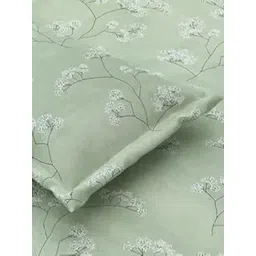 Jaipur Weaves Green Printed 240 TC Cotton Double King Fitted Bedsheet Set 1.82 m x 1.98 m-picture-27