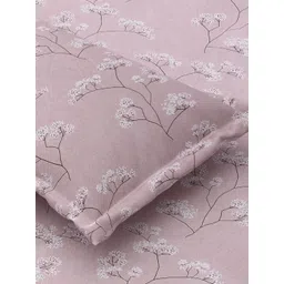 Jaipur Weaves Pink & Grey Floral 180 TC Queen Bedsheet with 2 Pillow Covers-picture-3