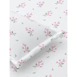 Jaipur Weaves White Floral Single Bedsheet with 2 Pillow Covers-picture-28