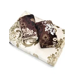 JaipurFabric Black Velvet Printed 300 TC Double Bedsheet with 2 Pillow Covers image 4