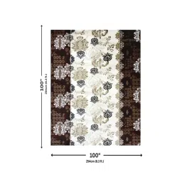 JaipurFabric Black Velvet Printed 300 TC Double Bedsheet with 2 Pillow Covers image 5