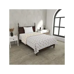 JaipurFabric Blue Pure Cotton 180 TC Motifs Reversible Single Bed Dohar-picture-37