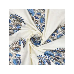 JaipurFabric Blue Pure Cotton 240 TC Printed King Size Bedsheet with 2 Pillow Covers image 4