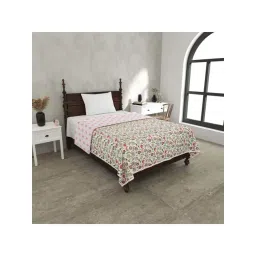 JaipurFabric Multicolor Pure Cotton 180 TC Blossomy Reversible Single Bed Dohar-picture-44