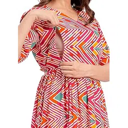 JAIPURFAME Stylish Women's Pure Cotton All Over Printed Kurti Gown, Maternity Dress, and Feeding Dress – Comfortable and Elegant Maternity Wear for Women-picture-11