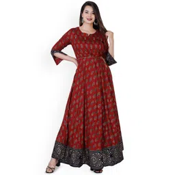 JAIPURI COLLECTION Women Floral Printed Anarkali Kurta-picture-19