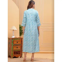 JAIPURI COLLECTION Women Floral Printed Liva Maternity A-Line Midi Dress-picture-18