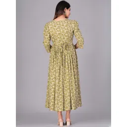 JAIPURI COLLECTION Women Floral Printed Maternity Liva Fit and Flare Midi Dress-picture-21