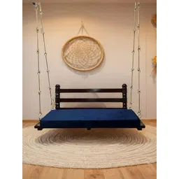 JAIRI TRADERS Brown Wooden Swings With Back Support & Cushion-picture-42