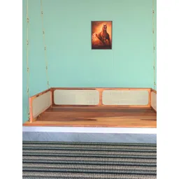 JAIRI TRADERS Brown Wooden Swings With Back Support &Armrest-picture-16