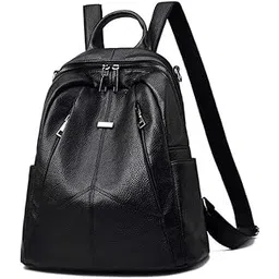 jaisom Backpack for Women & Men | Premium Pebbled Leather Finish | Anti-Theft Hidden Zippers | Spacious Multi-Compartment Storage | Water-Resistant Stylish Everyday Travel Bag-picture-18