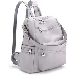 jaisom Small 20 L Laptop Backpack Medium 25L Laptop Backpack Purse Travel Vintage PU Leather Bag For Women (Black)-picture-11